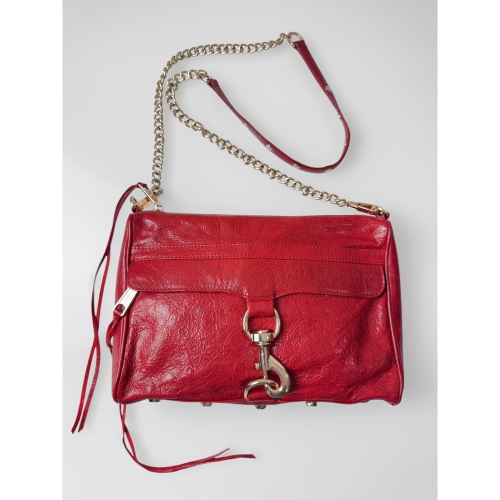 Rebecca Minkoff M.A.C Daddy Red Leather Large Crossbody Bag - Picture 3 of 9